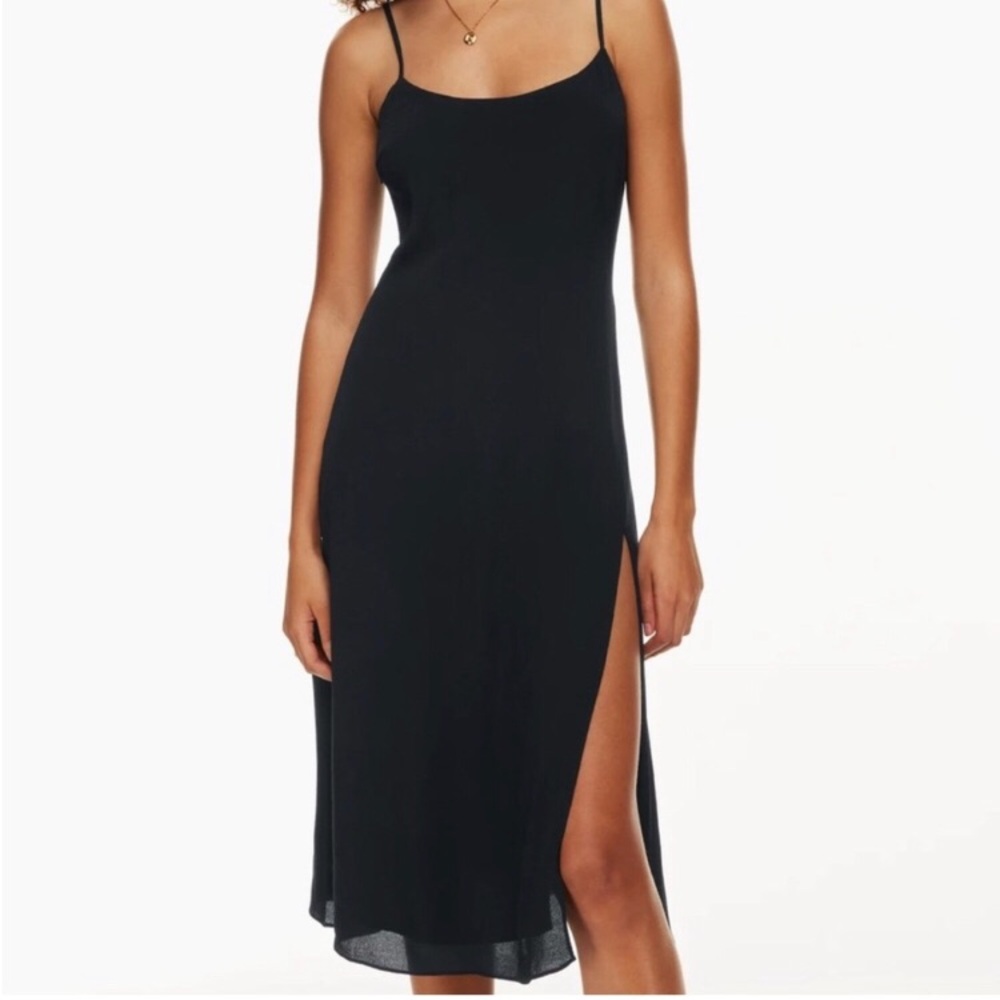Babaton slit slip midi dress xs